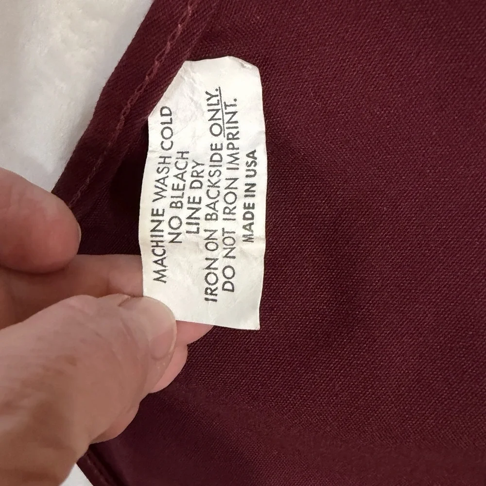 Omaha Steaks Bib Apron One Size Adult Bar Kitchen Barbecue Grill BBQ Maroon USA